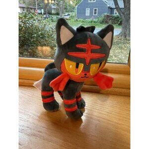 Pokemon Litten Plush Stuffed Animal 7.5" Game Freak Nintendo Soft Toy